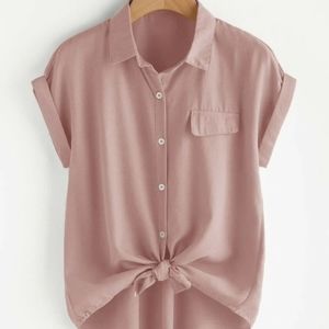 Dolman Short Sleeve Blouse (SHEIN)